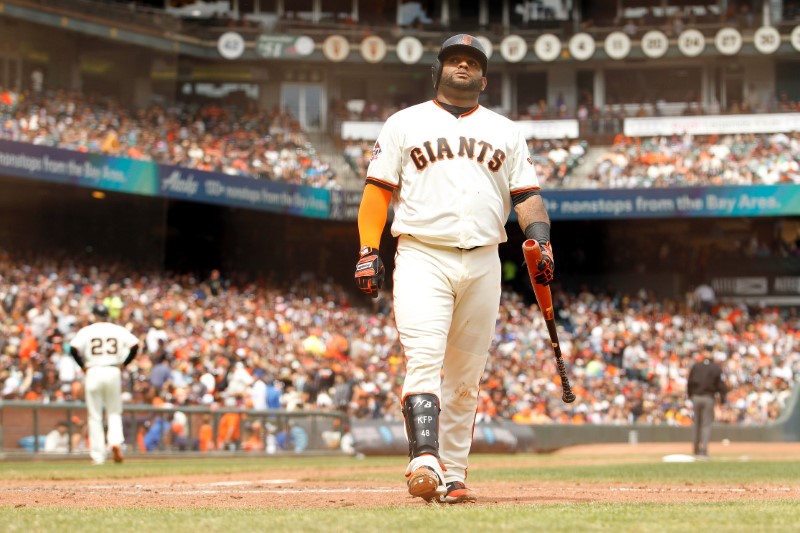 Giants’ infielder Pablo Sandoval is removed for the season due to right hamstring tear
