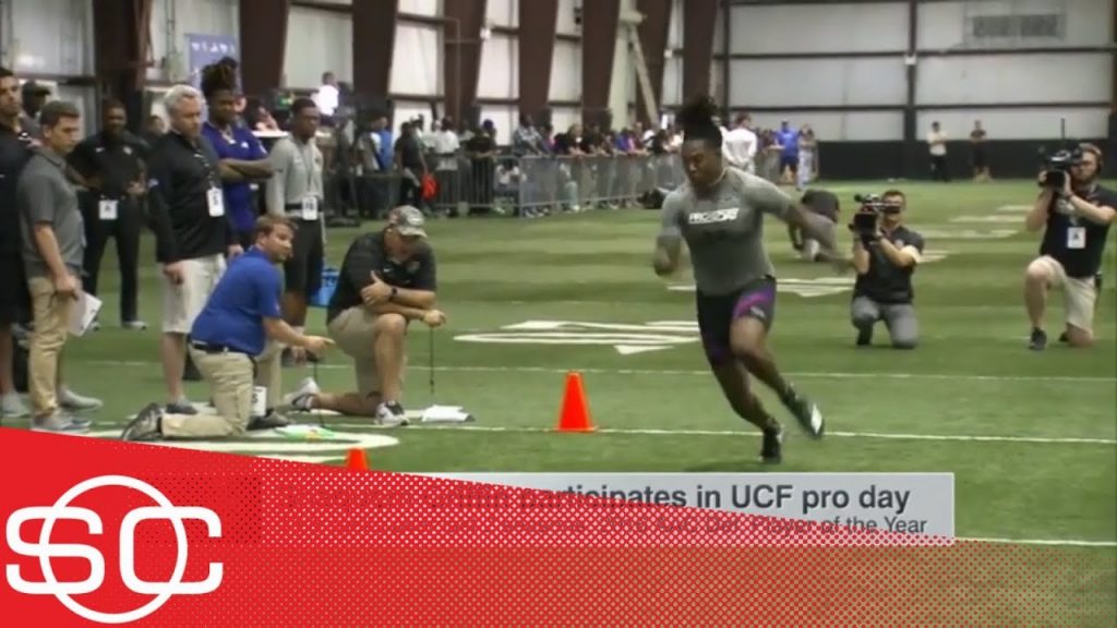 Shaquem Griffin shows off his skills during UCF pro day SportsCenter